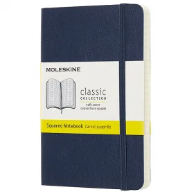 Карманный блокнот Moleskine Classic Сапфир Мягкая обложка Клетка