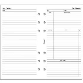 Бланки План на день Filofax Personal White (131319)