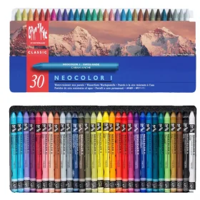 Пастель воскова Water-soluble Caran d&#39;Ache Neocolor II Метал. бокс 30 кольорів