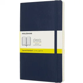 Средний блокнот Moleskine Classic Синий Мягкая обложка Клетка