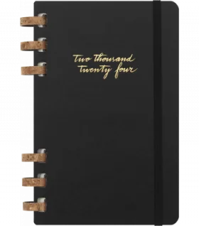 Середній Щотижневик Moleskine 2024 Spiral Чорний