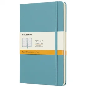 Средний блокнот Moleskine Classic Твердая обложка Океанский синий Линия