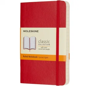 Карманный блокнот Moleskine Classic Красный Мягкая обложка Линия