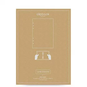 Комплект бланків Filofax Clipbook Personal White Чисті аркуші (344004)