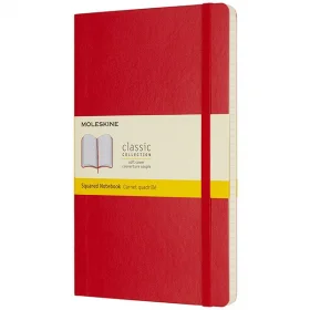 Середній блокнот Moleskine Classic Червоний М&#39;яка обкладинка Клітка