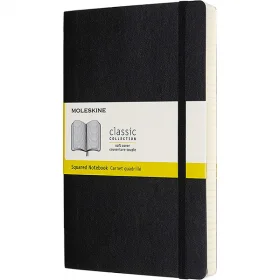 Средний блокнот Moleskine Classic Expanded Мягкая обложка Черный Клетка
