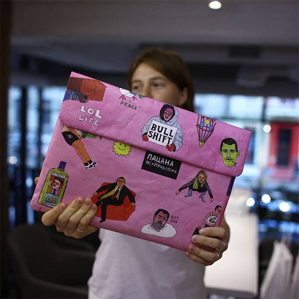 Чехол для MacBook 13" Paper Ninja Pink L