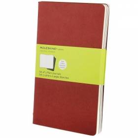 Средняя тетрадь (3 шт) Moleskine Cahier бордовая Чистые листы