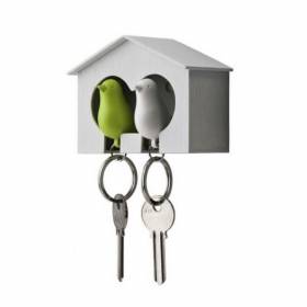 Тримач ключів подвійний + брелоки Qualy Duo Sparrow Зелений