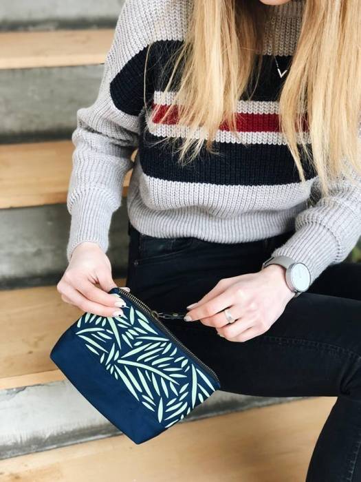 Косметичка текстильная Gifty Green Leaves