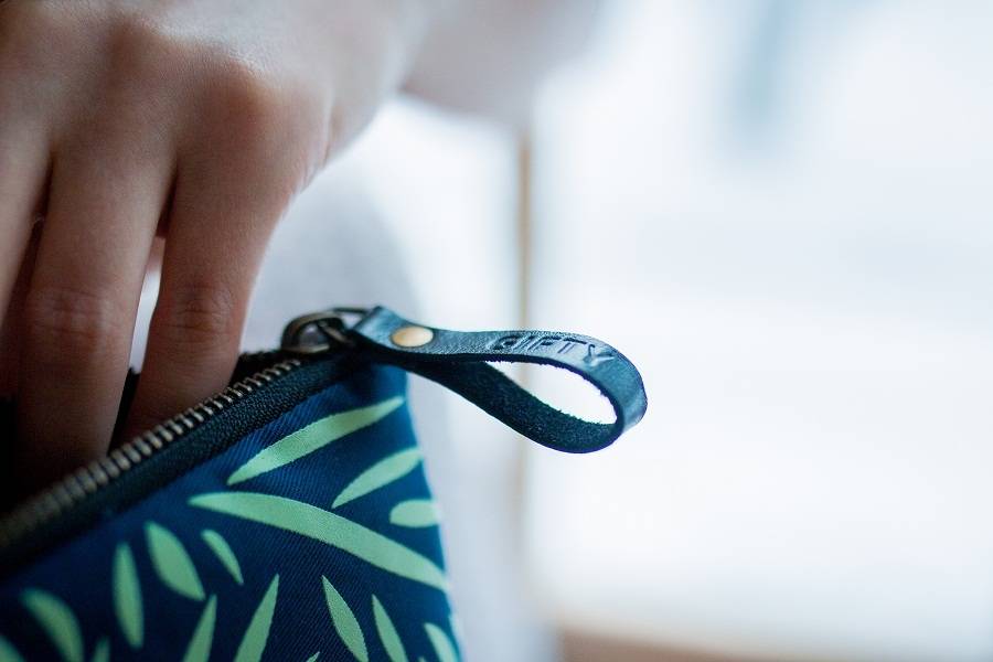 Косметичка текстильная Gifty Green Leaves