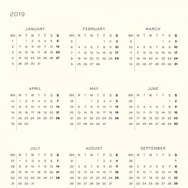 Еженедельник Leuchtturm1917 Средний Холодный синий 2019 (357850)