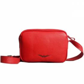 Кожаная женская сумка AV2 Красная (B337)