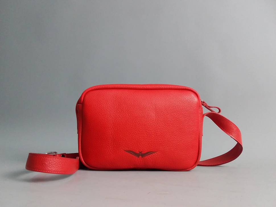 Шкіряна жіноча сумка AV2 Червона (B337)