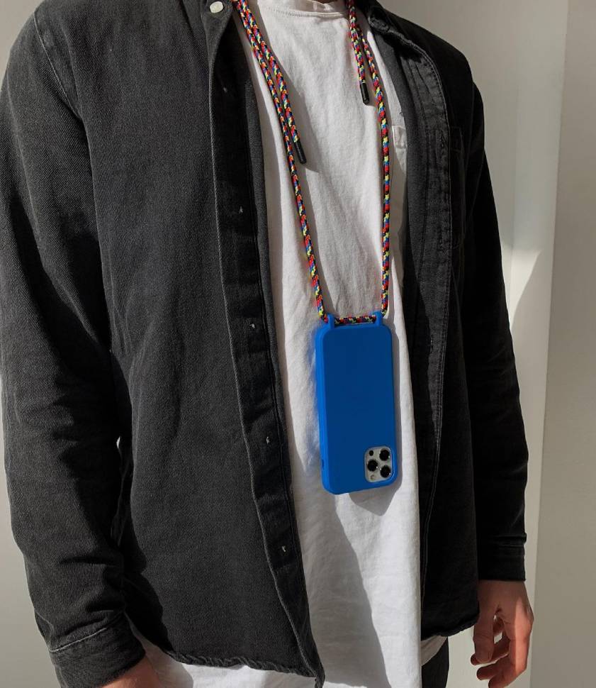 Чохол з ремінцем зі екокожі для Iphone XS Max пудровим