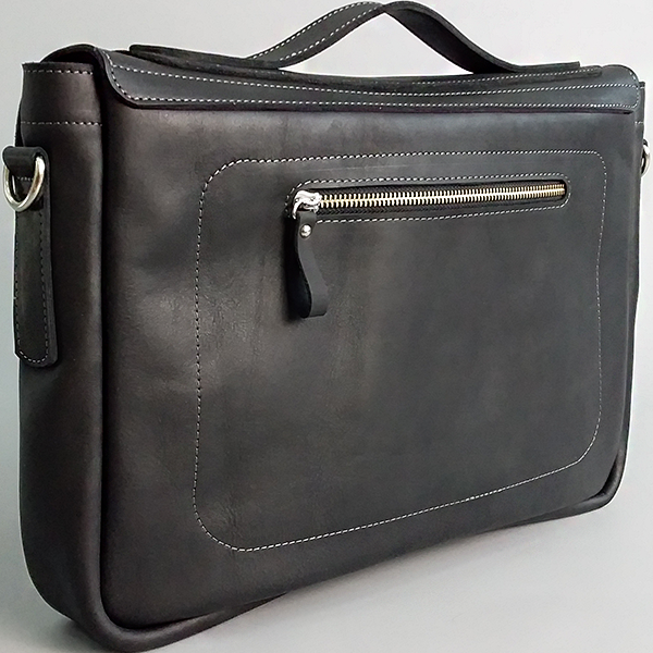 Кожаный портфель AV2 Черный (N320)