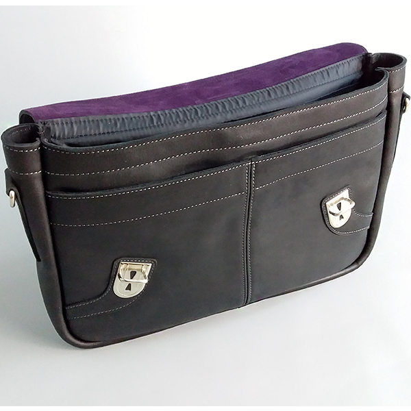 Кожаный портфель AV2 Черный (N320)