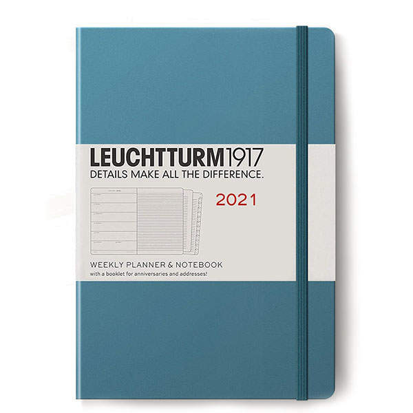 Средний Еженедельник с Заметками Leuchtturm1917 Мягкий Холодный Синий 2021