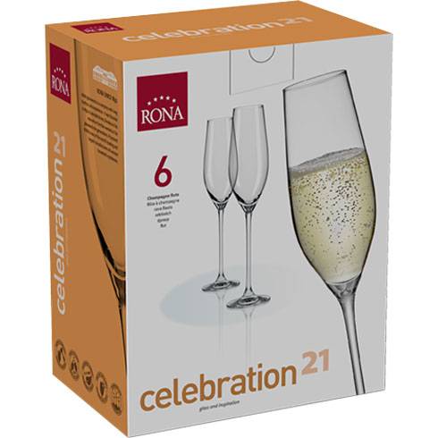 Набор бокалов для шампанского Celebration 210 мл 6 шт