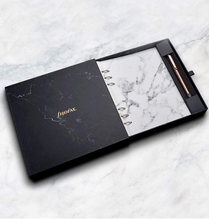 Подарочный набор Filofax Clipbook A5 Patterns Marble + ручка (149005)