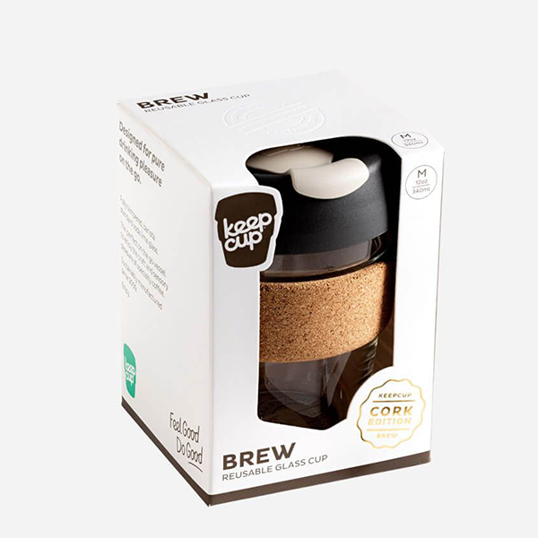 Термокружка KeepCup из стекла Brew Cork Almond Small 227 мл