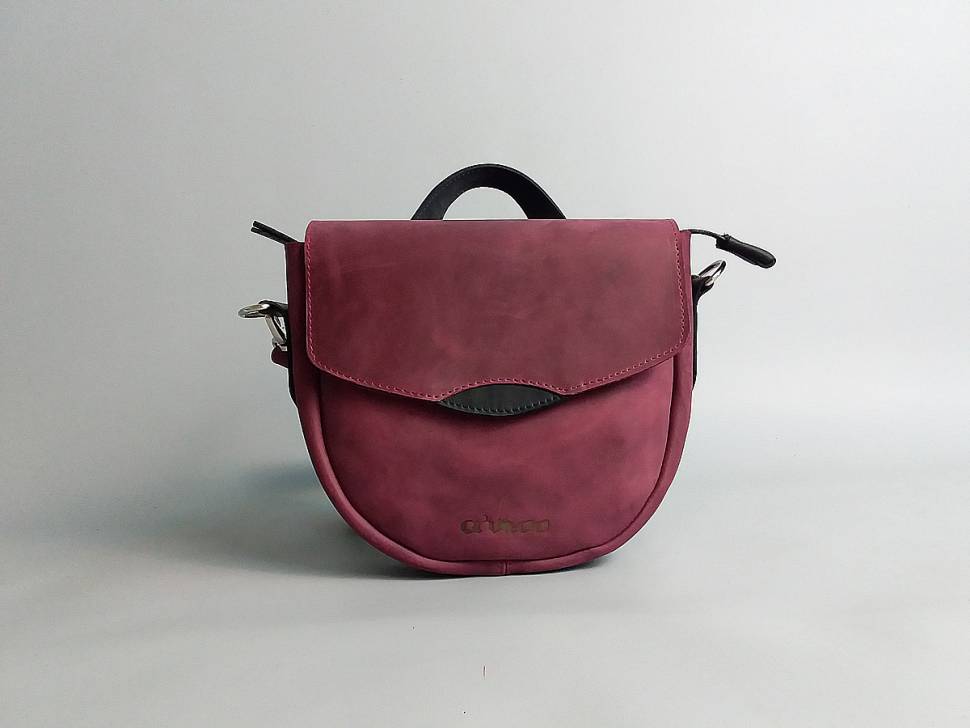 Шкіряна жіноча сумка AV2 Бордо (B335)