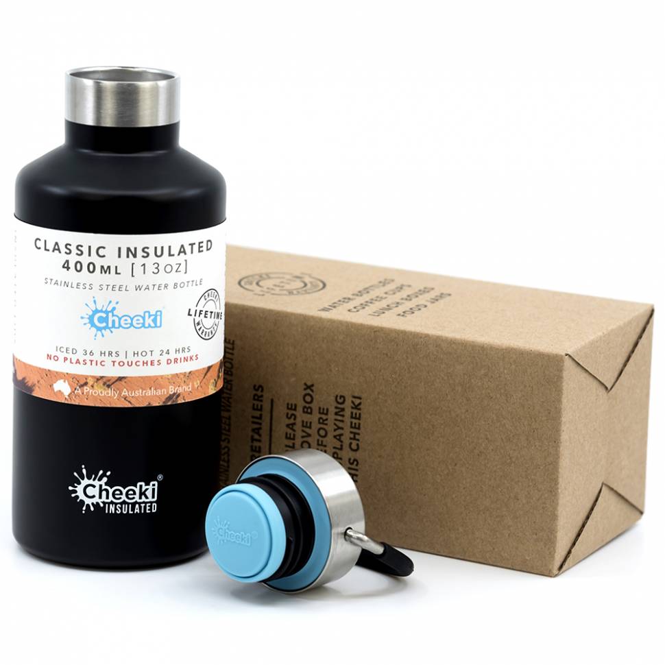 Детский термос Cheeki Classic Insulated 400 ml Matte Black