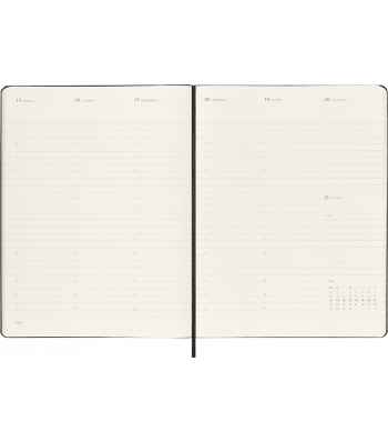 Большой Еженедельник Moleskine Вертикальный PRO 2026 Черный