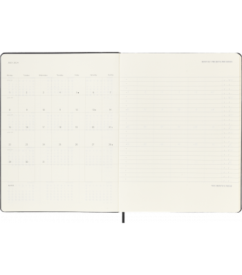 Большой Еженедельник Moleskine Вертикальный PRO 2026 Черный