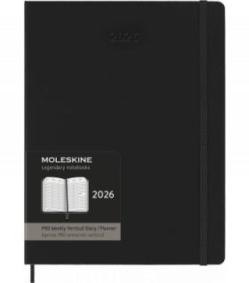 Большой Еженедельник Moleskine Вертикальный PRO 2026 Черный