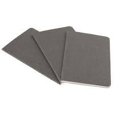 Средняя тетрадь (3 шт) Moleskine Cahier серая Чистые листы