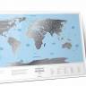 Набор для путешествий: карта мира и блокнот из кожи