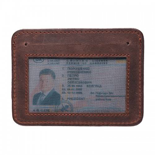 Картхолдер на кнопке BlackBrier Коричневый (CH2-33)