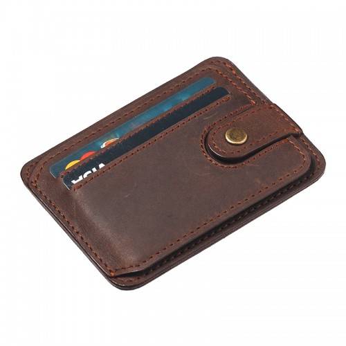 Картхолдер на кнопке BlackBrier Коричневый (CH2-33)