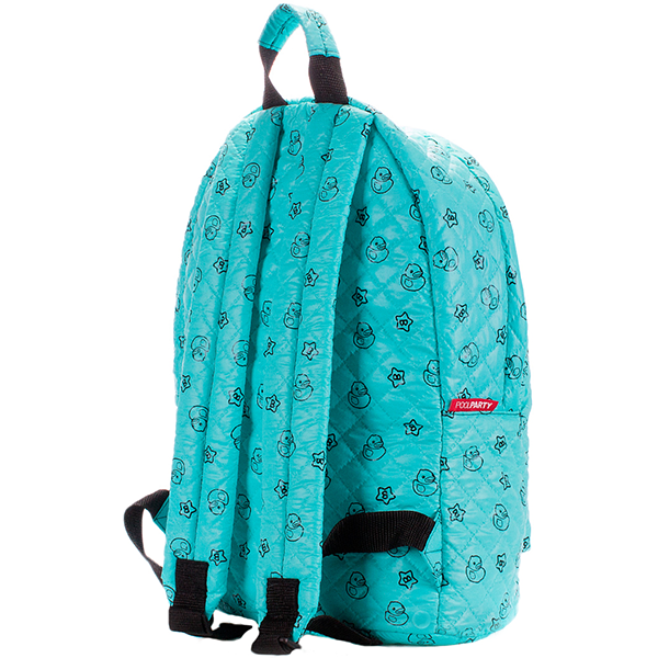 Рюкзак з текстилю стьобаний Poolparty з качечка Синій