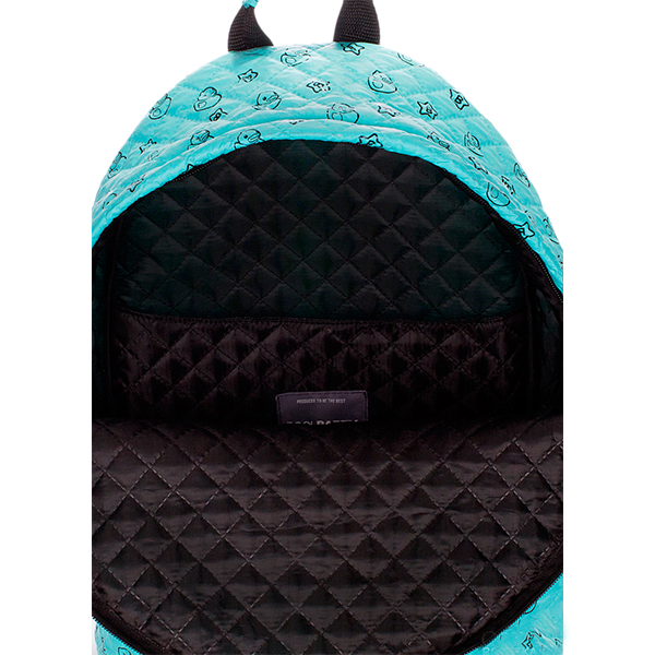 Рюкзак з текстилю стьобаний Poolparty з качечка Синій