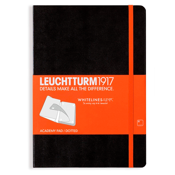 Блокнот Leuchtturm1917 WhiteLines Academy Pad Средний Черный Точка (345320) с отрывными листами