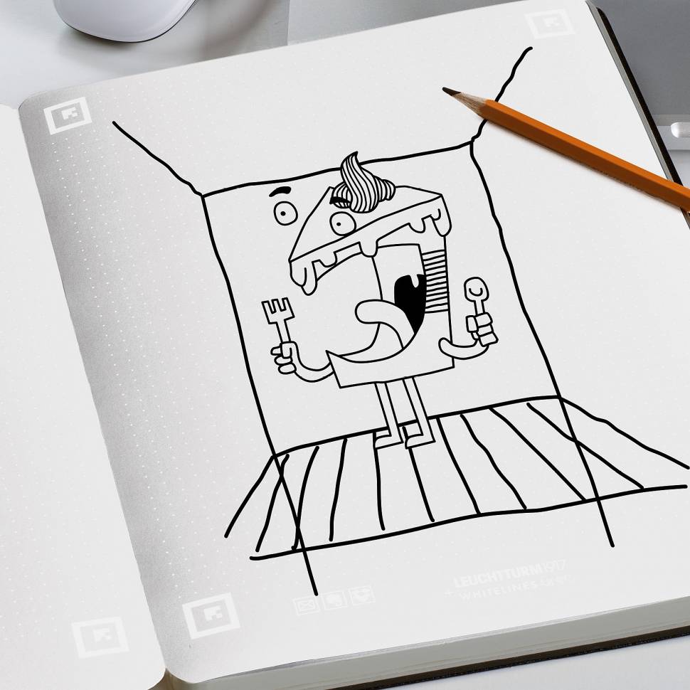 Блокнот Leuchtturm1917 WhiteLines Academy Pad Средний Черный Точка (345320) с отрывными листами