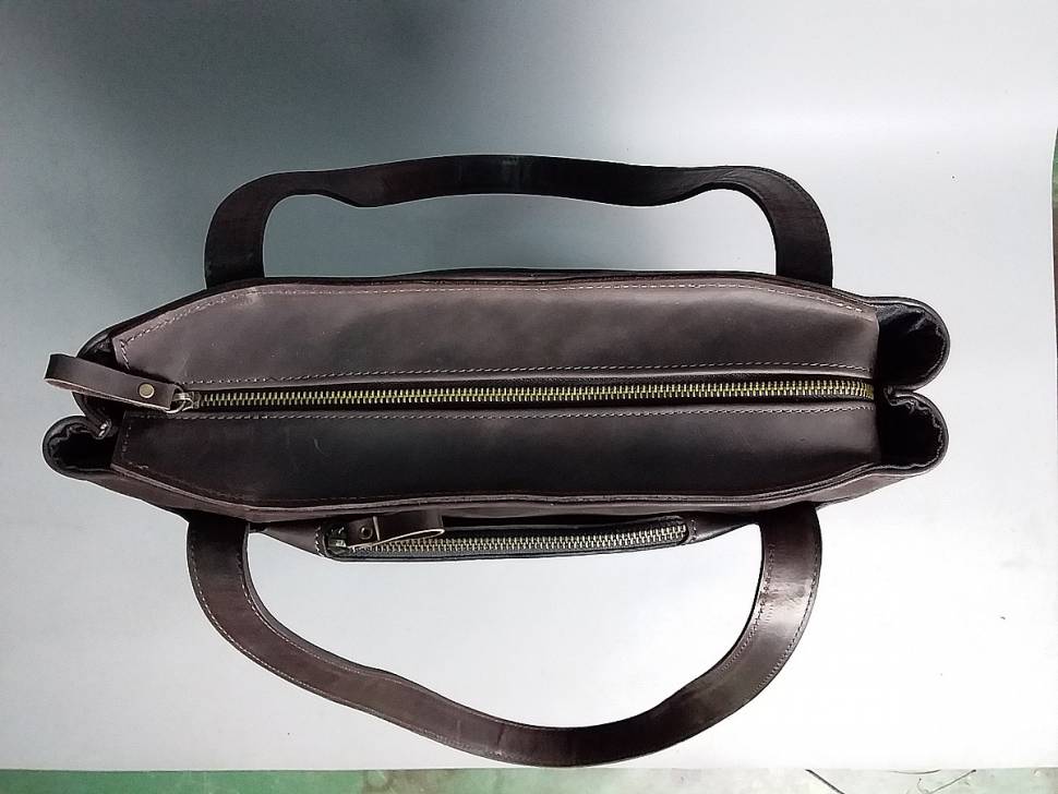 Кожаная женская сумка-шоппер AV2 Коричневая (B622)