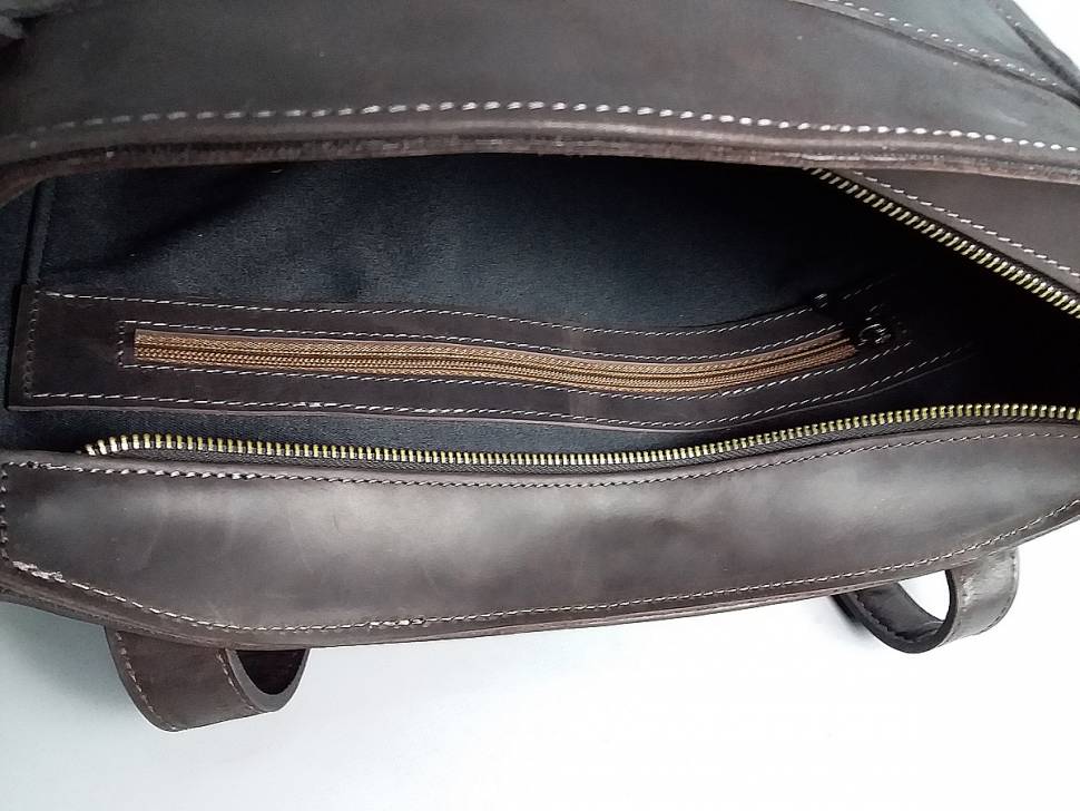 Кожаная женская сумка-шоппер AV2 Коричневая (B622)