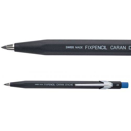 Механический карандаш Caran d'Ache Fixpencil 2 мм Черный Синяя Кнопка