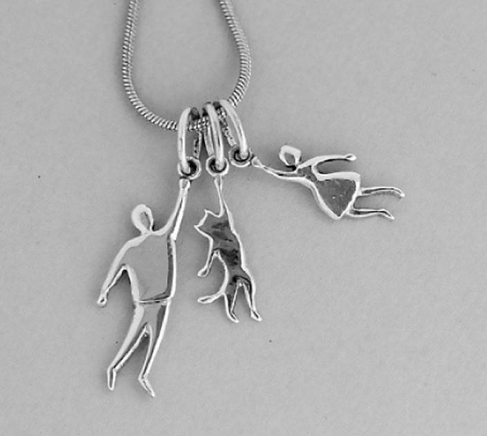 Збірний підвіс з срібла Yastreb Пес