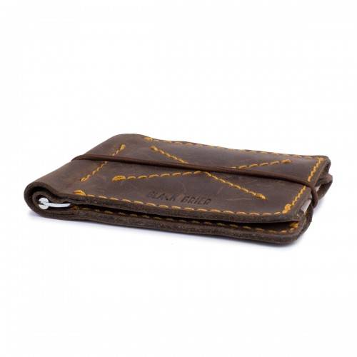 Портмоне з затискачем для купюр на гумці Black Brier Коричневе