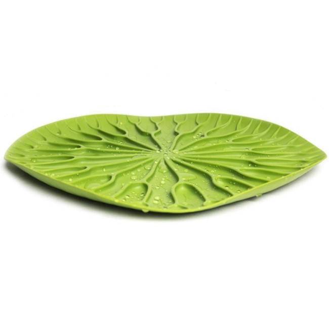 Поднос-сушилка Qualy Лист лотоса Зеленый
