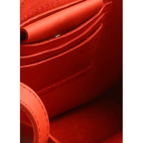 Кожаная женская сумка Dekey Эмма Плюс Красная