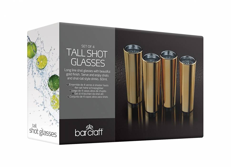 Набор золотистых рюмок для шотов BarCraft