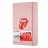 Записна книжка Moleskine Rolling Stones середня Лінія Рожева Канва