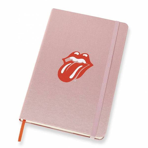 Записная книга Moleskine Rolling Stones средняя Линия Розовая Канва