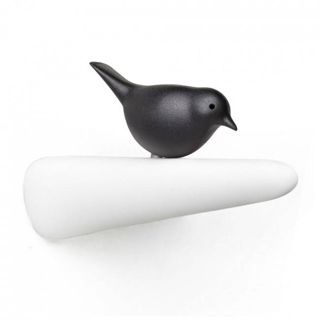 Крючок настенный Qualy Picky Sparrow Black