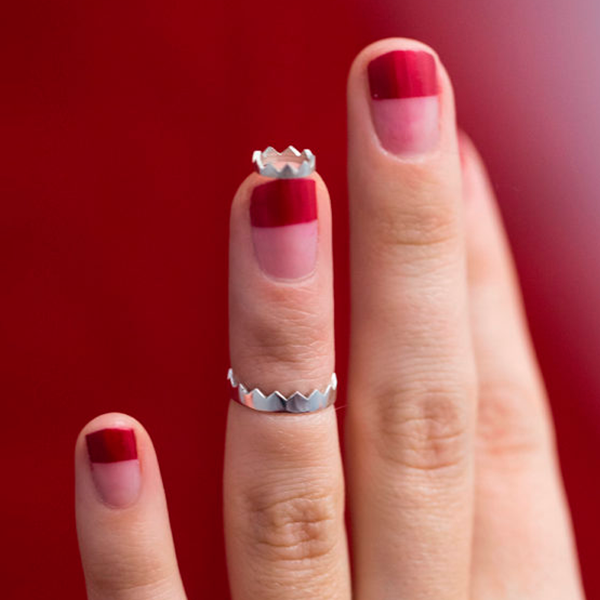 Кільце на фалангу Корона Cote & Jeunot зі срібла